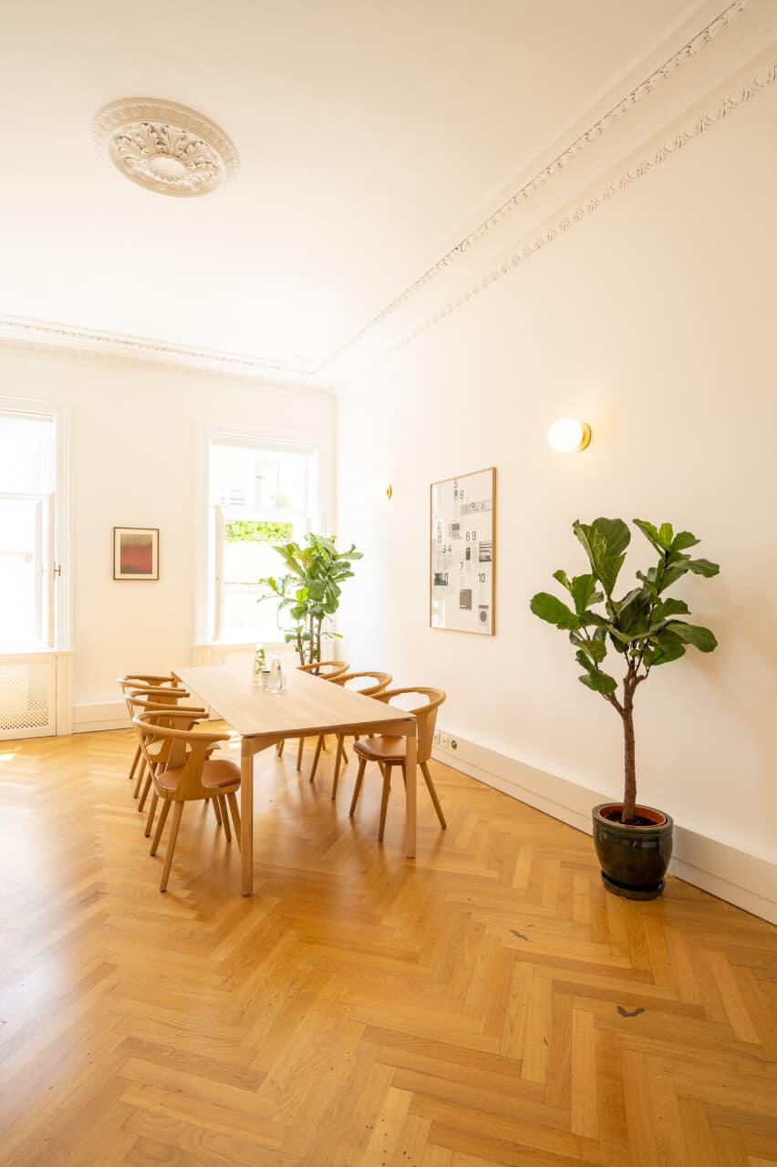 Empty meeting room at the Functn office in Vienna.